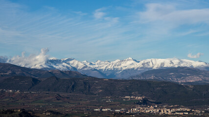 Plakat Pyrenees mountains scenery