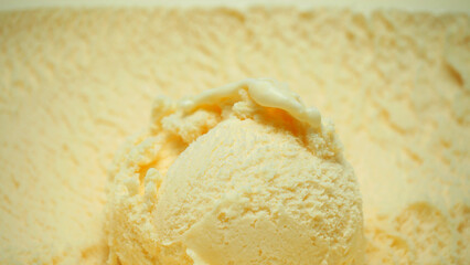 ice cream Vanilla, Front view Food concept, Blank for design.