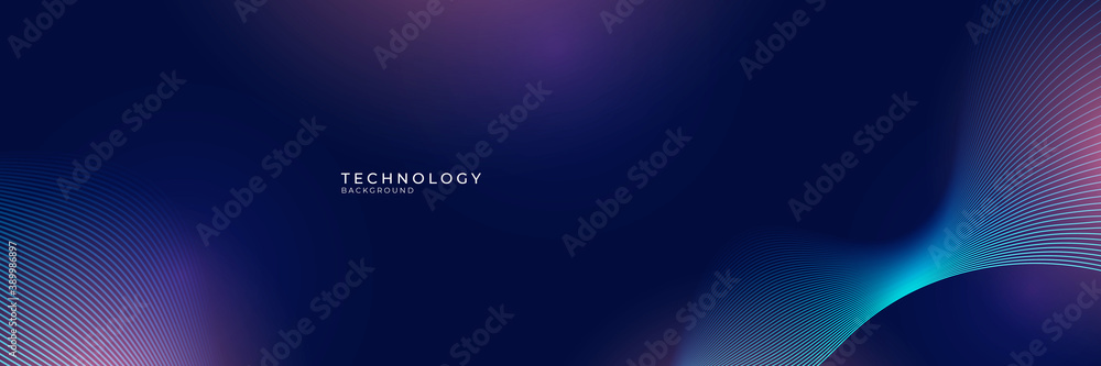 Poster abstract technology particles lines mesh background