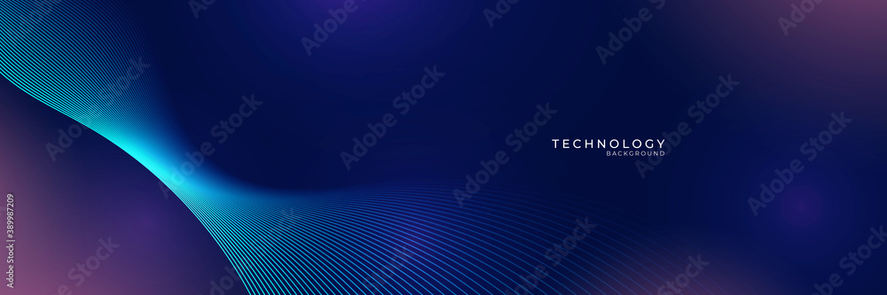 Poster abstract technology particles lines mesh background