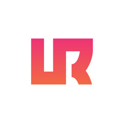 Fototapeta premium Initial letter UR logo icon design template elements, uppercase alphabet symbol - Vector