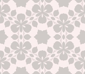 Pink and grey pattern, simple texture for young girl invitation card, beautiful flat geometric, floral cover background