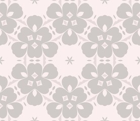 Pink and grey pattern, simple texture for young girl invitation card, beautiful flat geometric, floral cover background