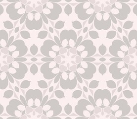 Pink and grey pattern, simple texture for young girl invitation card, beautiful flat geometric, floral cover background
