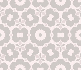 Pink and grey pattern, simple texture for young girl invitation card, beautiful flat geometric, floral cover background