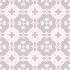 Pink and grey pattern, simple texture for young girl invitation card, beautiful flat geometric, floral cover background
