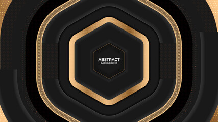 Luxurious abstract background with luminous gold stripes, golden luster