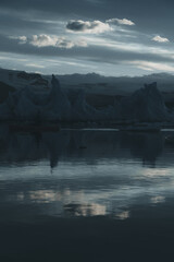 Fototapeta premium Icelandic Glaciers and Icebergs, Landscape in Summer