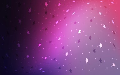 Light Purple vector layout with bright stars.