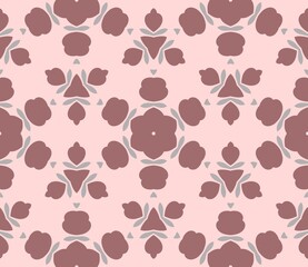 Fototapeta premium Pink pattern, geometric floral design, beauty graphic design with elegant repetition, young color cover, background