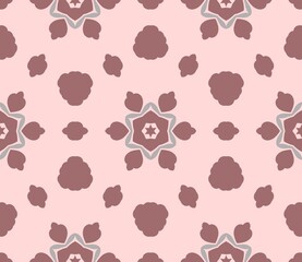 Pink pattern, geometric floral design, beauty graphic design with elegant repetition, young color cover, background