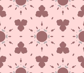 Pink pattern, geometric floral design, beauty graphic design with elegant repetition, young color cover, background