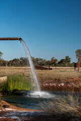 Hot Artesian Bore water fountain