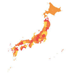 Japan - map of prefectures