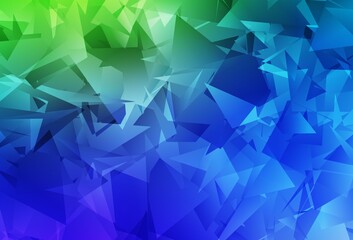 Light Blue, Green vector polygonal background.