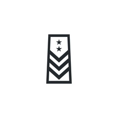Fototapeta premium Millitary rank insignia symbol icon illustration