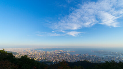 Naklejka premium 神戸 摩耶山から望む街並み