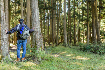 Obraz premium 中高年の健康管理 ハイキング