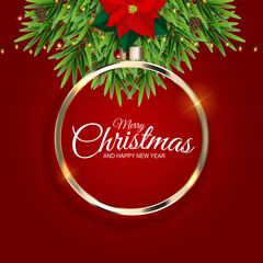 Fototapeta premium Holiday New Year and Merry Christmas Background