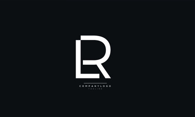 Letter LR Business Logo Design Alphabet Icon Vector Monogram