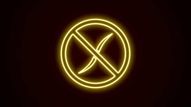 Glowing neon line Anti worms parasite icon isolated on black background. 4K Video motion graphic animation