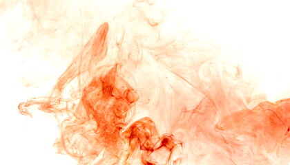 Red smoke on white background