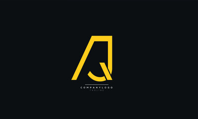 Letter JA or AJ Business Logo Design Alphabet Icon Vector Monogram