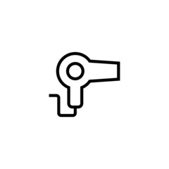 Hair Dryer Icon  in black line style icon, style isolated on white background