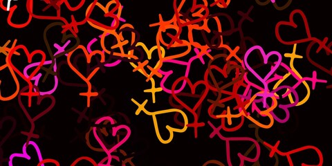 Light Red vector background with woman symbols.