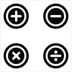 Fototapeta premium Collection of math symbols isolated on white background