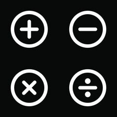 Obraz premium Collection of math symbols isolated on white background