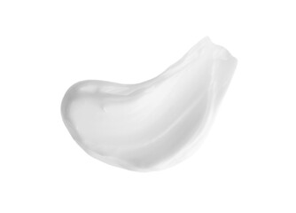 Cream sample on white background. Cosmetic product