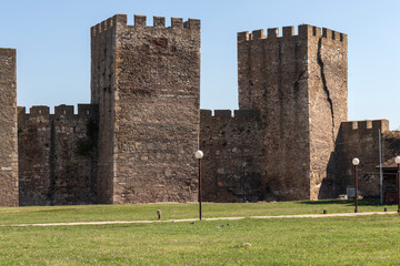 Fototapeta na wymiar Ruins of Fortress in town of Smederevo, Serbia