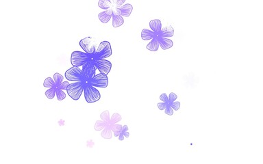 Obraz na płótnie Canvas Light Purple, Pink vector natural artwork with flowers.