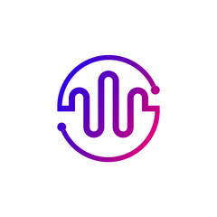logo design with a wave concept
