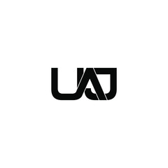 uaj letter original monogram logo design