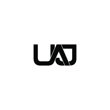 uaj letter original monogram logo design