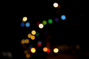 blurred lights in the night