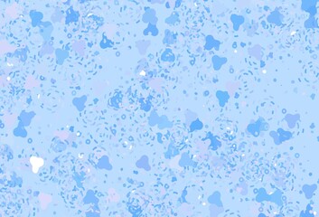Light Pink, Blue vector template with chaotic shapes.