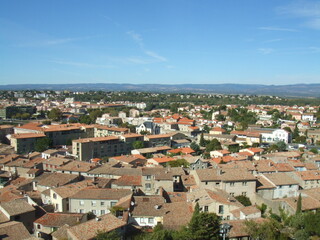 Fototapeta na wymiar Ancient fortified town of Carcassonne in southern France