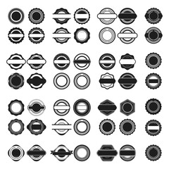 Vector Frame labels Set ornamental vintage decoration