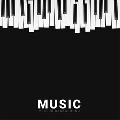 Musical background with piano keys
