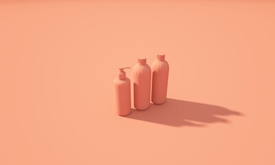 3d render of modrn abstract washing machine in pastel background