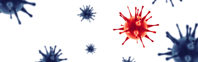 New covid-19 conoravirus outbreak. 3D illustration