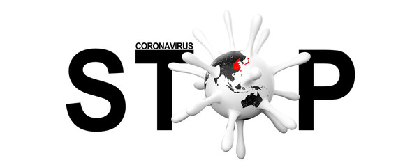 New covid-19 conoravirus outbreak. 3D illustration