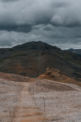 Iceland nature, Vulcanic landscape in Summer.