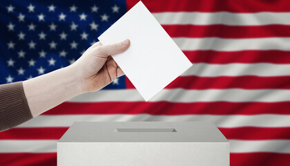 Fototapeta na wymiar Vote election day in United States of America.