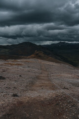 Iceland nature, Vulcanic landscape in Summer.