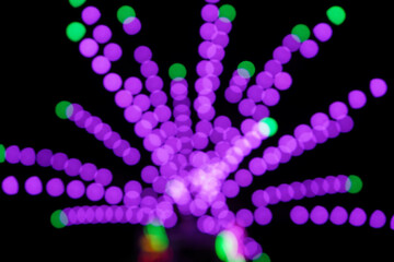 defocus light bokeh of decorative lights