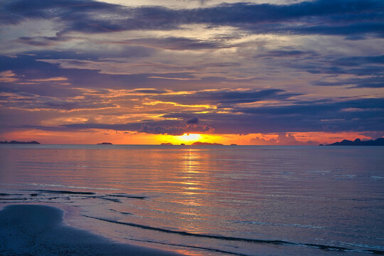 sunset on the beach 